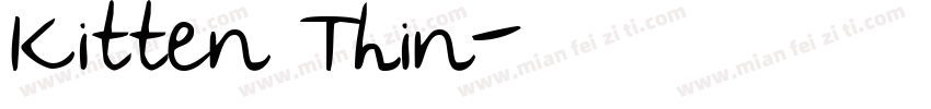 Kitten Thin字体转换